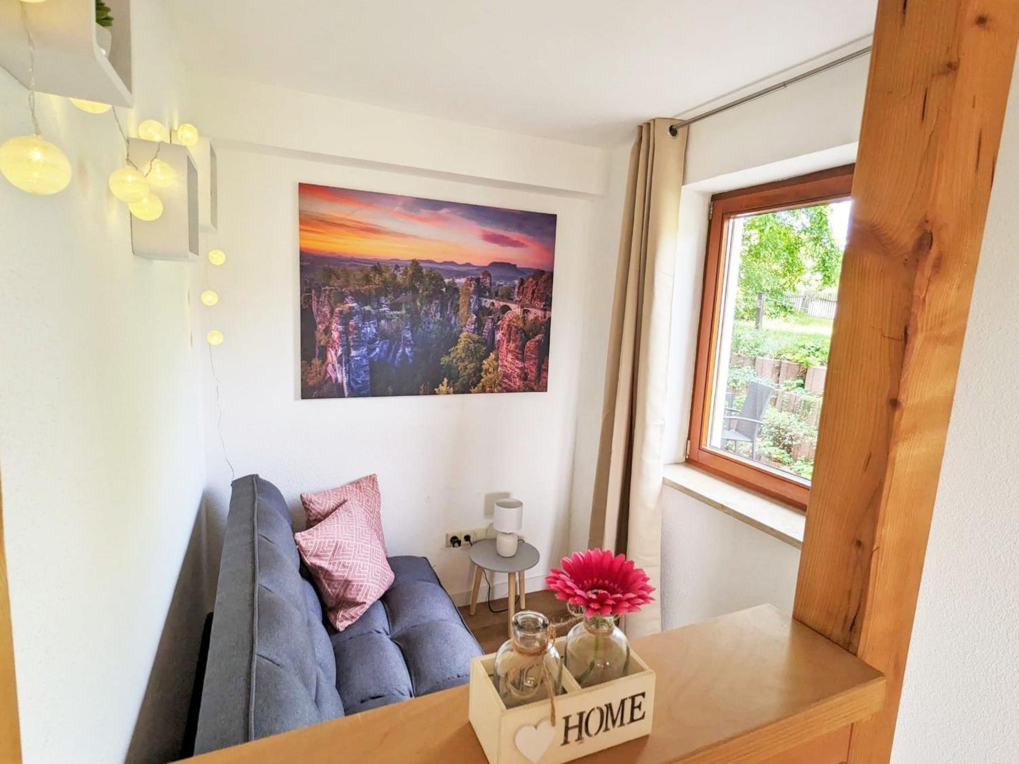 S2 - Urlaubsmagie - Am Wanderweg Mit Terrasse Apartment Sebnitz Bagian luar foto